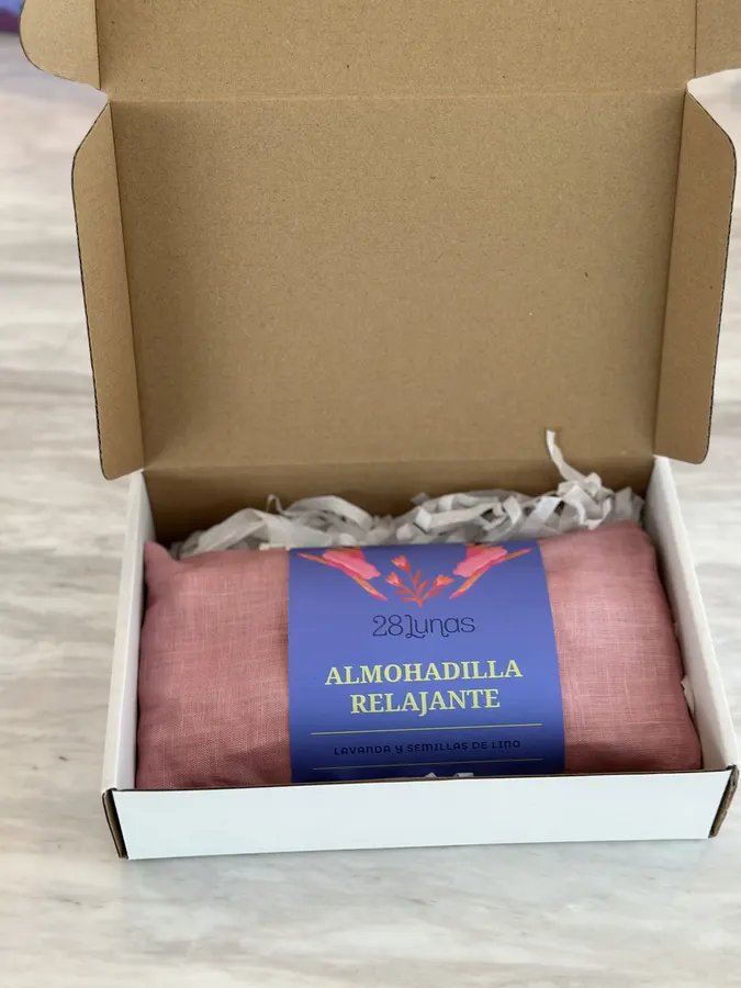 Almohadilla relajante de lavanda y semillas de lino